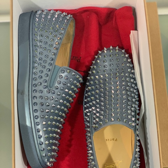 CHRISTIAN LOUBOUTIN ROLLER-BOAT FLAT METAL PATENT - Picture 2 of 5